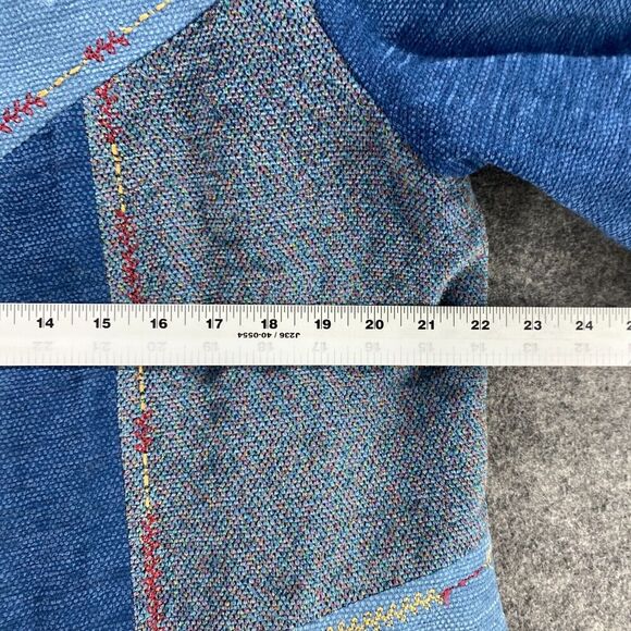 Alfred Dunner Jacket Women 16 Plus Blue Geometric Button Up Collared Long Sleeve - Picture 5 of 7